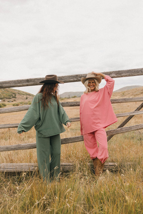 Road Trip Pullover // Pink Stripe